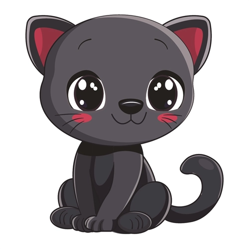 Cat Lovers Theme Bluish Grey Cat Transparent Sticker